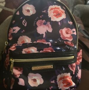 Juicy Couture Navy Mini Backpack with Pink Floral Print